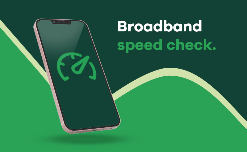 Broadband speed check graphic
