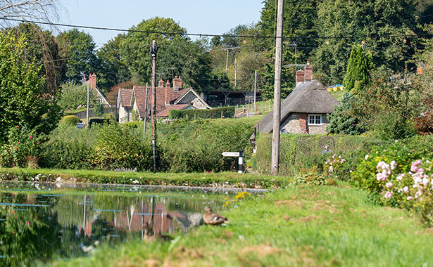Landscape view of Ansty in Wiltshire.