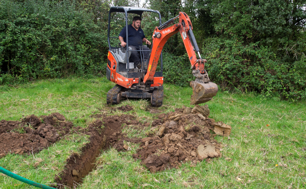 Trenching under services