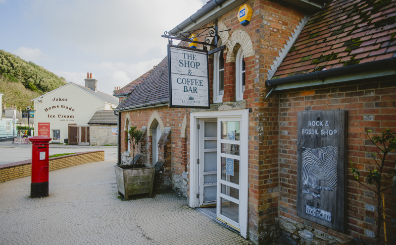 A view of the outside of Wessex Internet’s small business broadband customers Lulworth Shop and Coffee bar
